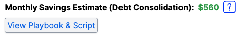 monthly savings estimate